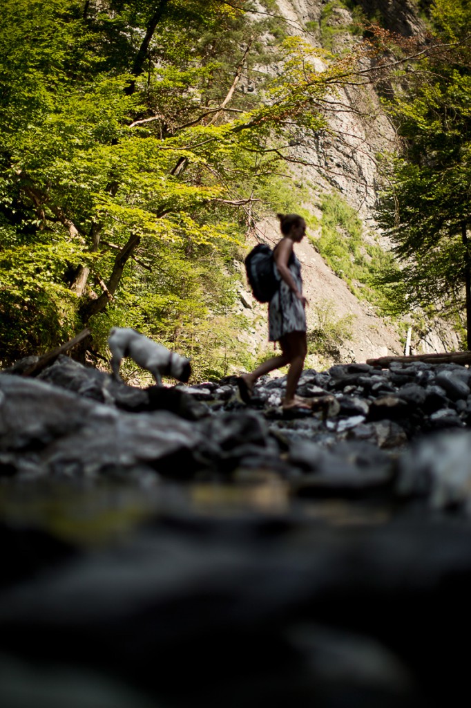 Flussbaden in der Frödisch