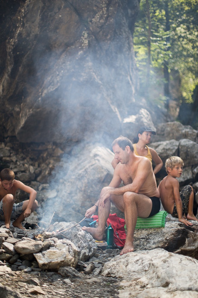 Flussbaden in der Frödisch