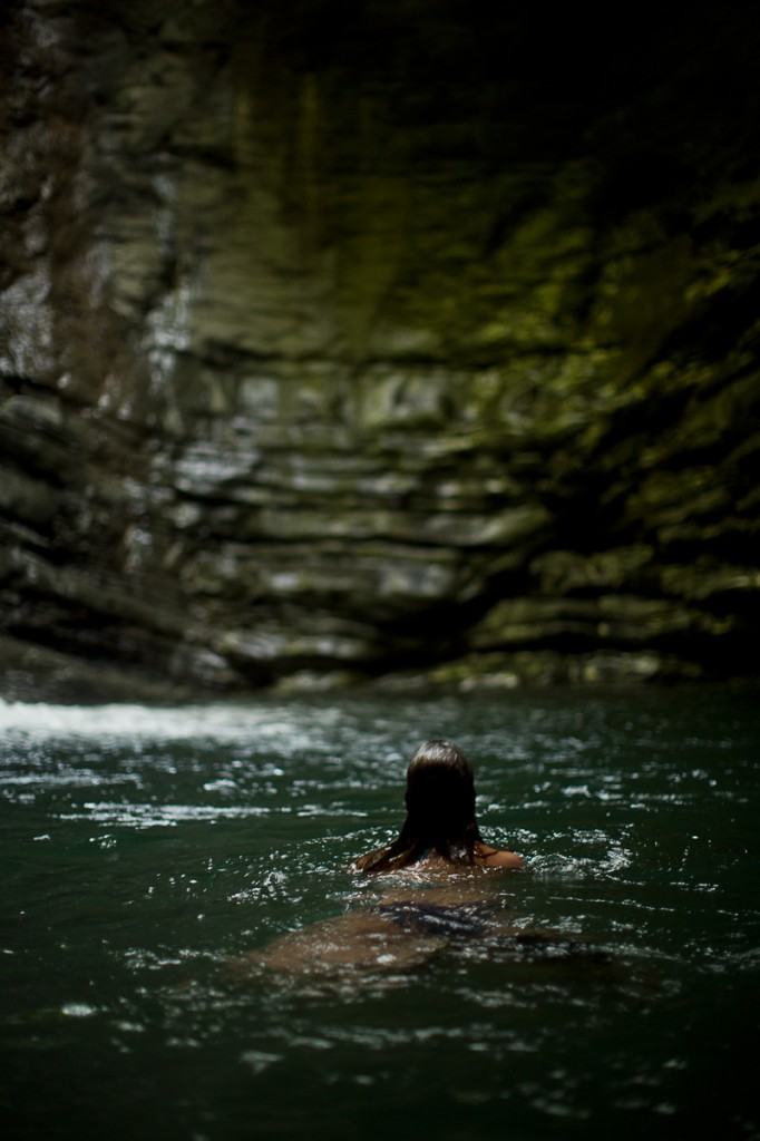 Flussbaden in der Frödisch