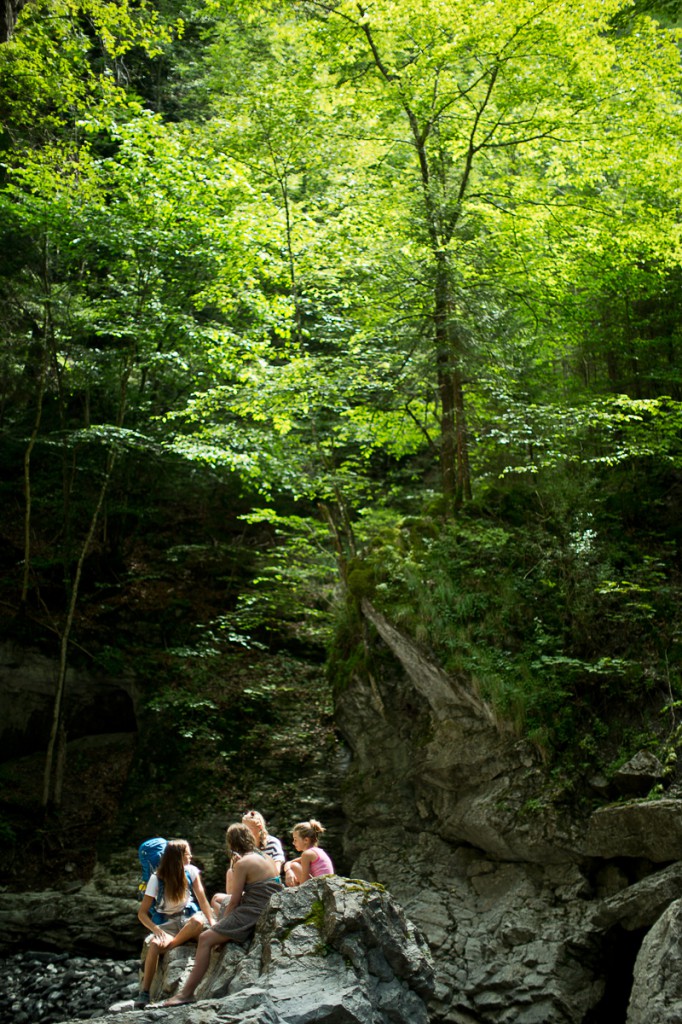 Flussbaden in der Frödisch