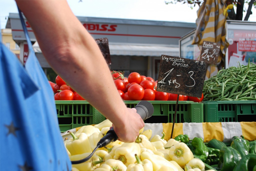 stadtradio mobil mikro mit gemüse