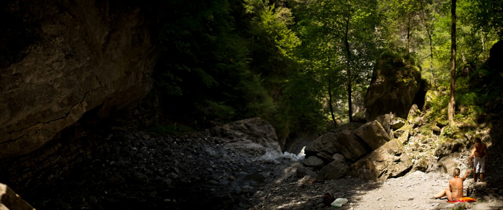 Flussbaden in der Frödisch